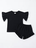 Black ruffle set